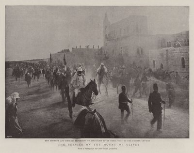 The Kaiser in the Holy Land, the Service on the Mount of Olives by English Photographer