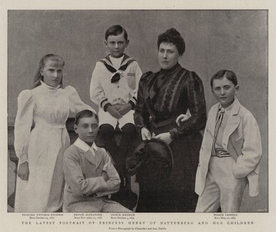 The Latest Portrait of Princess Henry of Battenberg and her Children by English Photographer
