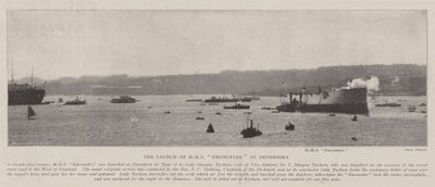 The Launch of HMS Encounter at Devonport by English Photographer