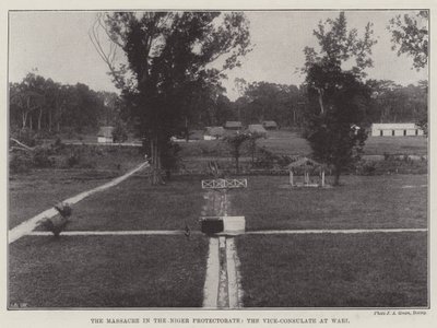 The Massacre in the Niger Protectorate, the Vice-Consulate at Wari by English Photographer