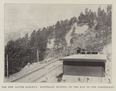 The New Alpine Railway, Ryffelalp Station, on the Way to the Gornergrat by English Photographer