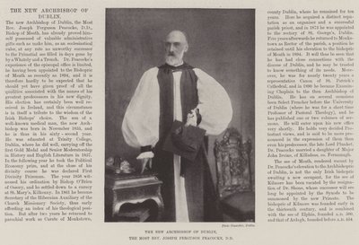 The New Archbishop of Dublin, the Most Reverend Joseph Ferguson Peacocke, DD by English Photographer