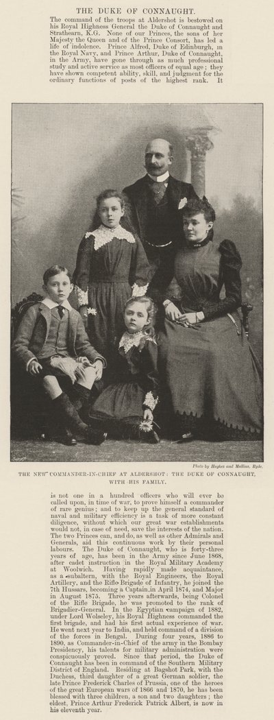 The New Commander-in-Chief at Aldershot, the Duke of Connaught, with his Family by English Photographer