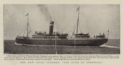 The New Irish Steamer The Duke of Cornwall by English Photographer