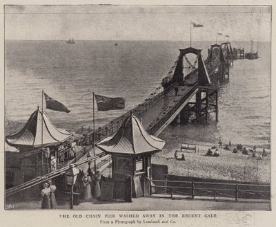 The Old Chain Pier washed away in the Recent Gale by English Photographer
