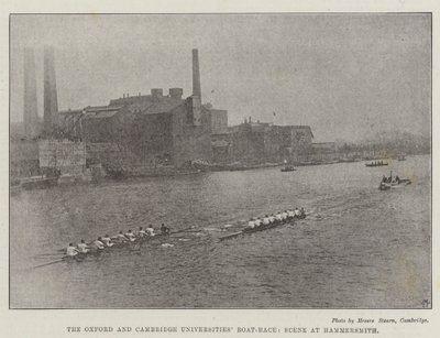 The Oxford and Cambridge Universities Boat Race, Scene at Hammersmith by English Photographer
