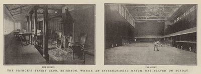 The Princes Tennis Club, Brighton, Where an International Match Was Played on Sunday by English Photographer