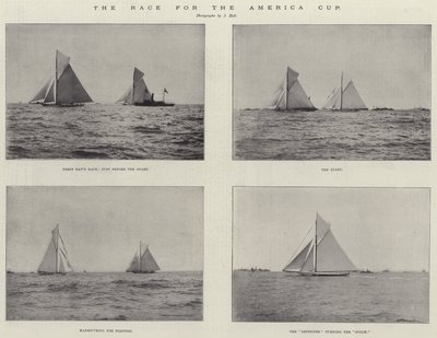 The Race for the America Cup by English Photographer