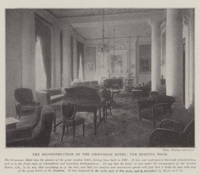 The Reconstruction of the Grosvenor Hotel, the Reading Room by English Photographer