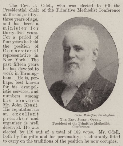 The Reverend Joseph Odell, President of the Primitive Methodist Conference by English Photographer