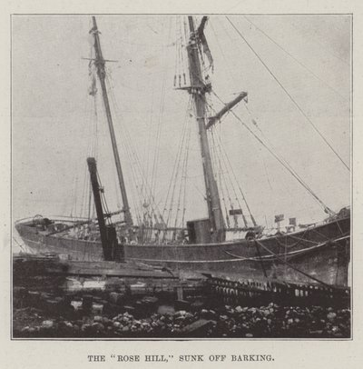 The Rose Hill, sunk off Barking by English Photographer