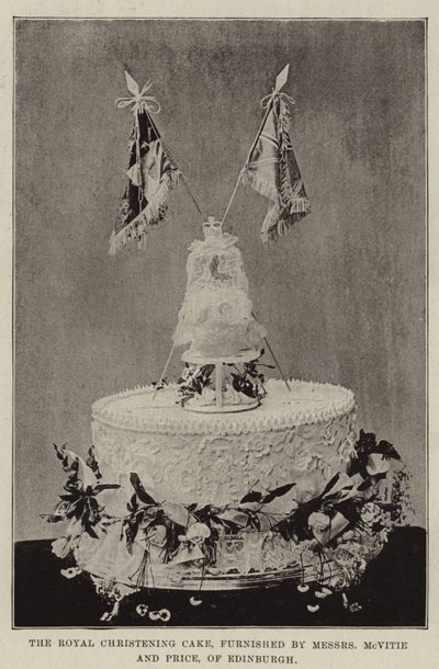 The Royal Christening Cake, furnished by Messers McVitie and Price, of Edinburgh by English Photographer