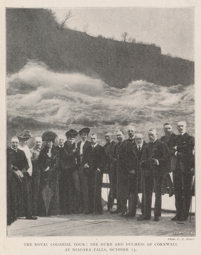 The Royal Colonial Tour, the Duke and Duchess of Cornwall at Niagara Falls, 13 October by English Photographer