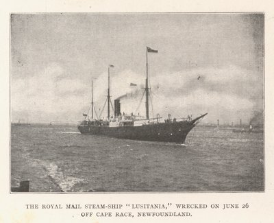 The Royal Mail Steam-Ship Lusitania, Wrecked on 26 June off Cape Race, Newfoundland by English Photographer