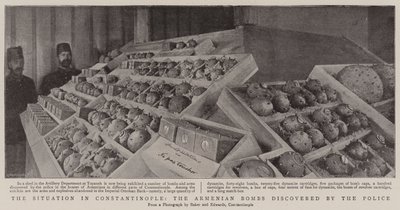 The Situation in Constantinople, the Armenian Bombs discovered by the Police by English Photographer