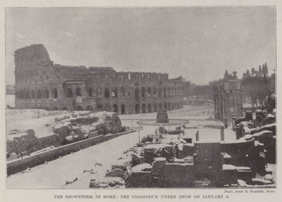 The Snowstorm in Rome, the Colosseum under Snow on 6 January by English Photographer