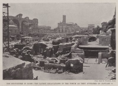 The Snowstorm in Rome, the Latest Excavations in the Forum as they appeared on 6 January by English Photographer