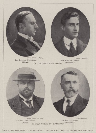 The State Opening of Parliament, Movers and Seconders of the Address by English Photographer