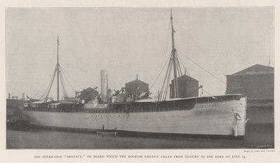 The Steam-Ship Orotava, on Board which the Moorish Embassy sailed from Tilbury to the Nore on 24 June by English Photographer