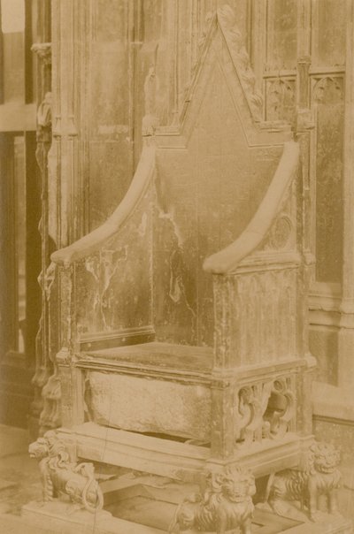 The Stone of Scone in the Coronation Chair by English Photographer