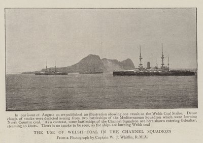 The Use of Welsh Coal in the Channel Squadron by English Photographer