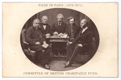 The Committee of the British Charitable Fund, Assisting the Poor During the Siege of Paris (1870-1871) by English Photographer