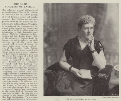 The Late Countess of Lathom by English Photographer