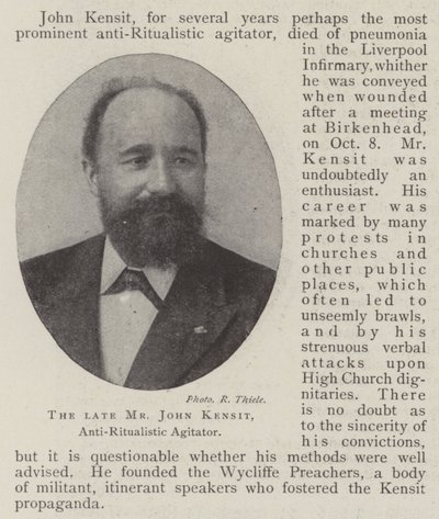 The Late Mr John Kensit, Anti-Ritualistic Agitator by English Photographer