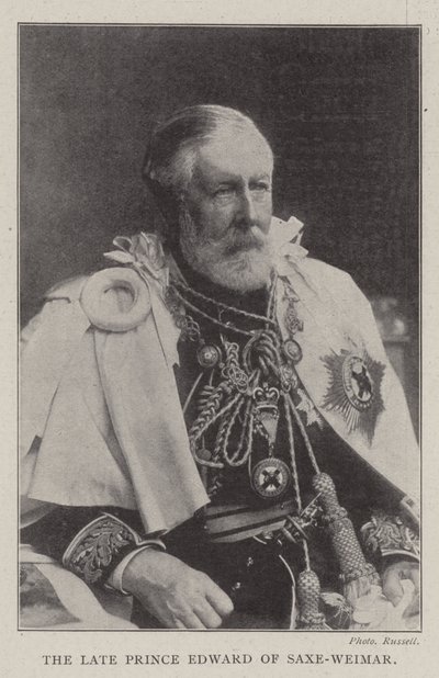 The Late Prince Edward of Saxe-Weimar by English Photographer