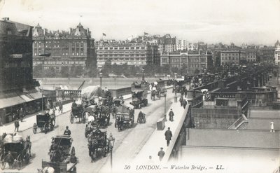 Traffic Passing Over Waterloo Bridge by English Photographer
