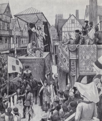 Travelling theatre in the Middle Ages by English Photographer