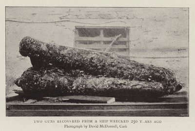 Two Guns recovered from a Ship Wrecked 250 years ago by English Photographer
