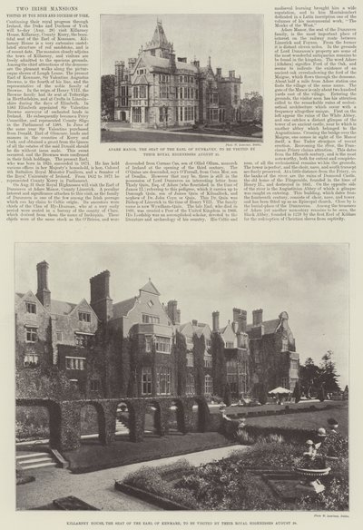 Two Irish Mansions Visited by the Duke and Duchess of York by English Photographer