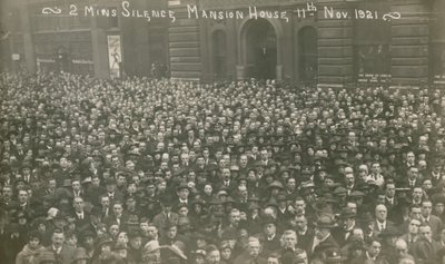 Two Minutes Silence at the Mansion House, London, 11 November 1921 by English Photographer