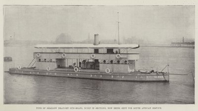 Type of Shallow Draught Gun-Boats, built in Sections, now being sent for South African Service by English Photographer