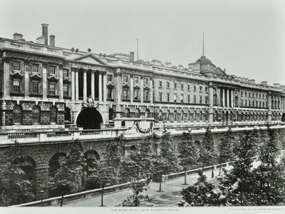 Victoria Embankment, Westminster: Somerset House, elevation to Victoria Embankment, 1896 by English Photographer