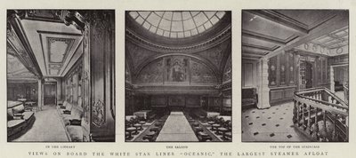Views on Board the White Star Liner Oceanic, the Largest Steamer Afloat by English Photographer