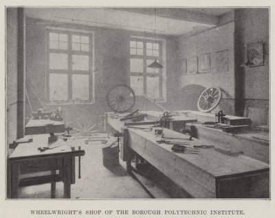 Wheelwrights Shop of the Borough Polytechnic Institute by English Photographer