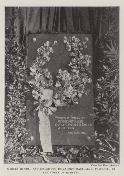 Wreath in Gold and Silver for Bismarck