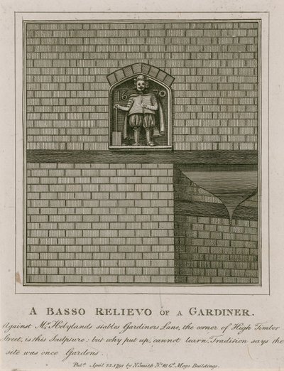 A Basso Relievo of a Gardiner by English School