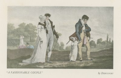 A Fashionable Couple by English School