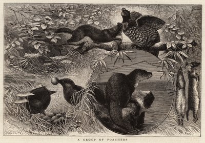 A Group of Poachers by English School