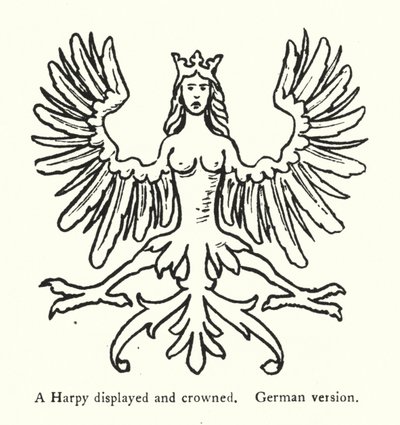 A Harpy displayed and crowned, German version by English School