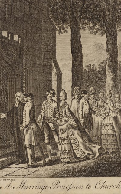 A Marriage Procession to Church by English School