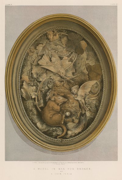 A Model in Wax for Bronze by A Cain, Paris by English School