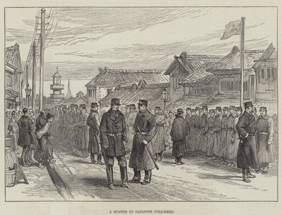 A Muster of Japanese Policemen by English School