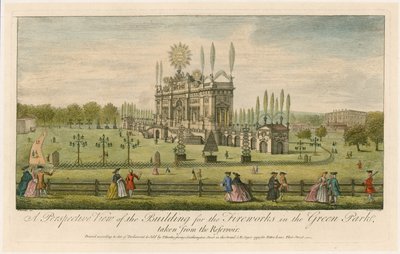 A Perspective View of the Building for the Fireworks in the Green Park by English School