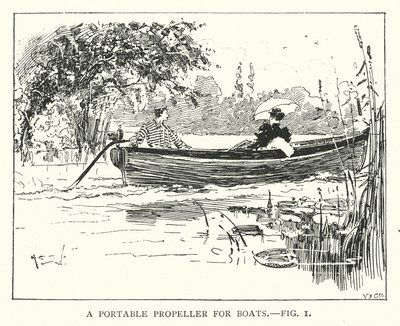 A Portable Propeller for Boats by English School