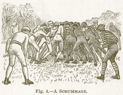 A Scrummage, illustration for Cassells Book of Sports and Pastimes by English School