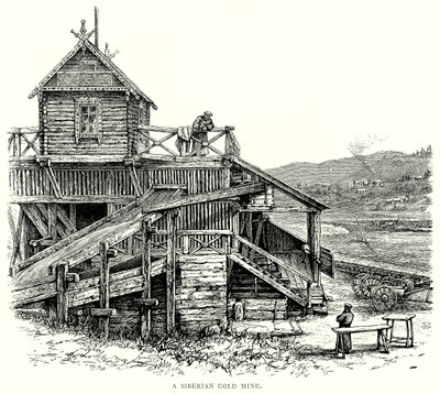 A Siberian Gold Mine by English School